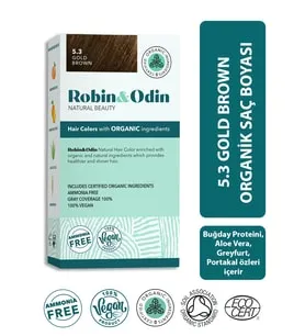 Robin & Odin Robin&Odin Organik Amonyaksız Silikonsuz Parabensiz Meyve Ekstresi İçeren Vegan Saç Boyası 6.1 Dark Ash Blonde / Koyu Küllü Sarı