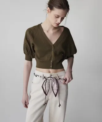 İpekyol Fistolu crop triko hırka