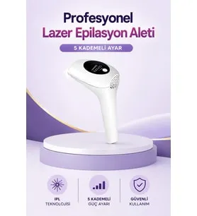 IPL Lazer Epilasyon Aleti 5 Kademeli Güç Ayarlı