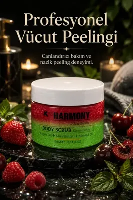 PROHARMONY Forest Fruit Body Scrub 300 ml | Shea Butter + Argan Oil + Almond Oil İçeren Vücut Peelingi