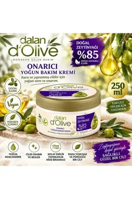 Dalan D'Olive Onarıcı Yoğun Bakım Kremi Kavanoz 250 ml Doğadan Gelen Bakım