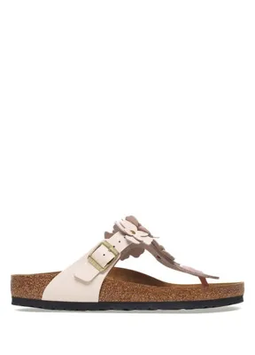 Birkenstock Gizeh NL Flowers Pembe Kadın Deri Terlik