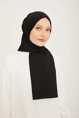 Armine Trend J.Capri Siyah Düz Renk Şal 8 - 1075