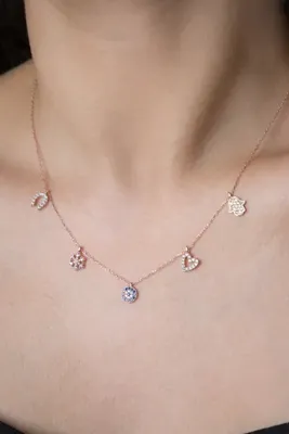 Elika Silver Kadın Şans 925 Ayar Gümüş Kolye Pp2257