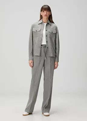 Kiton Gri Yün Pantolon