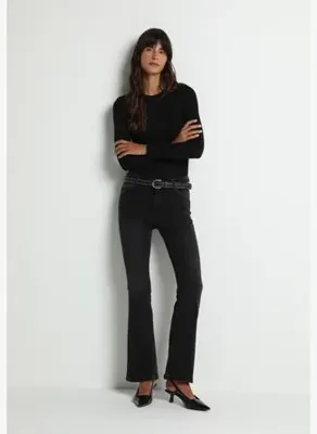Colins Skinny Flare Fit   Kadın Black Denim Jean Pantolon