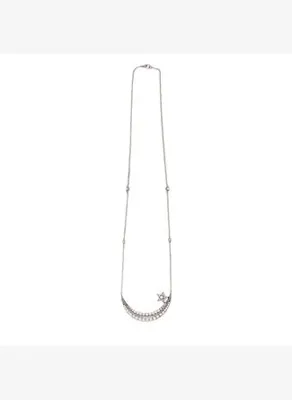 Damla Kalender PEARL CRESCENT NECKLACE