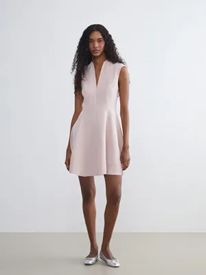 LCW Vision V Yaka Peplum Mini Elbise