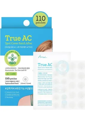 Str Store True Ac Spot Cover Patch After, Hidrokolloid Akne Bandı, Niacinamide ve Çay Ağacı Yağı, 110 Adet, 10MM/12MM