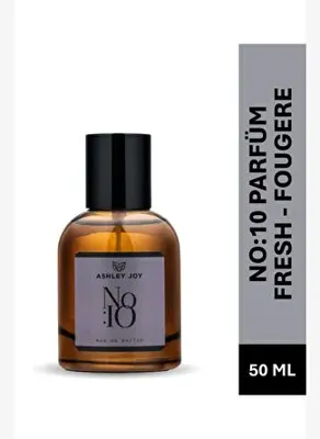 Ashley Joy NO:10 Erkek Parfüm EDP 50 ML | Fresh & Fougere | Bergamot, Ananas, Misk | Amber Renkli Cam Şişe