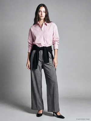 LCW Modest Loose Fit Kadın Pileli Kumaş Pantolon