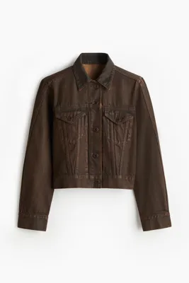 H&M Kaplamalı Kot Ceket