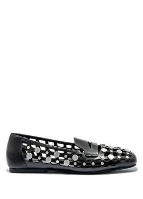 Ash Bali Siyah Kadın Deri Loafer