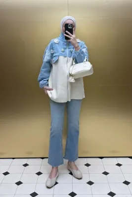 Melike Tatar Aksesuarlı Denim Ceket 32-3005