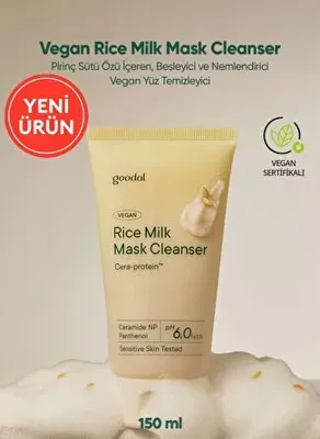 Goodal Pirinç Sütü İçerikli, Besleyici ve Nemlendirici Yüz Temizleyici GOODAL Vegan Rice Milk Mask Cleanser