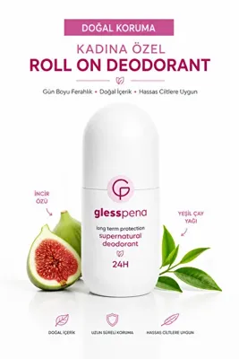 glesspena organics Doğal İçerikli Supernatural Ter Kokusu Önleyici Kadın Roll-On Deodorant