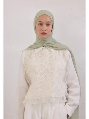 Fresh Scarfs Modal Krinkıl Şal Pastel Yeşil