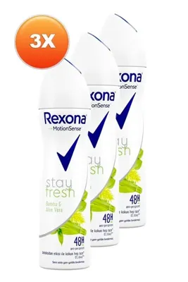Rexona Stay Fresh Bambu Ve Aloe Vera Kadın Deodorant 150 Ml. Üçlü Paket
