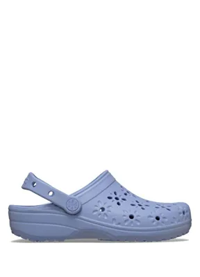 Crocs Classic Floral Cut Out Açık Mavi Kadın Terlik