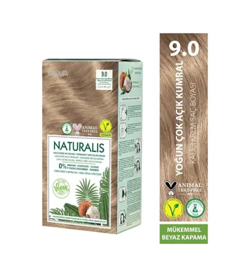 Naturalis Nevacolor Naturalis Vegan Amonyaksız Yoğun Çok Açık Kumral 9.0 Kalıcı Krem Saç Boyası Seti