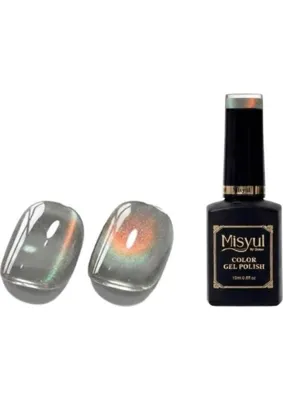 Gy Atelier Uv LED Kalıcı Oje Nail Art, 15 Ml, Dynamic Disco Cat Eye, DC11, Çoklu Renk