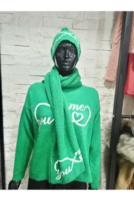 REYMODA You And Me Atkı Bere Kazak Üçlü Takım