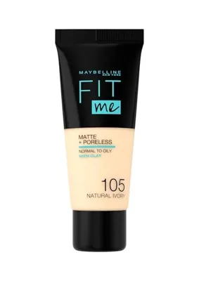 Rafta Maybelline New York Fit Me Matte+Poreless Fondöten - 105 Natural Ivory (30 Ml)