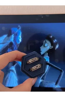 Reorah Collection Ölü Gelin Emily ve Victor Çift Yüzüğü-Corpse Bride Couple Rings