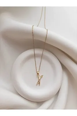 Minne Jewelry-Accessory Makas Kolye - Çelik Makas Kolye - Altın Renk Makas Kolye