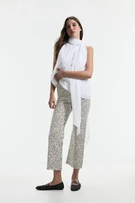 LEFTIES KADIN Desenli mini çan paça jean
