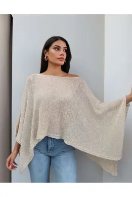 MareandCo Pullu Merserize Pelerin Bluz