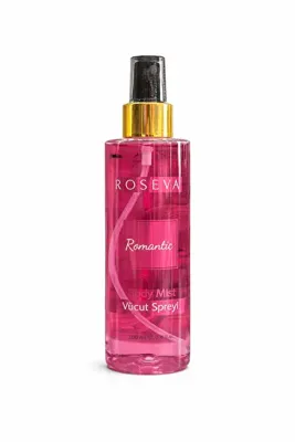 ValoriaHome Roseva Romantic Kadın Vücut Spreyi 200 ml (6.8 fl.oz.) Body Mist Ferah Kalıcı Günlük Kullanım