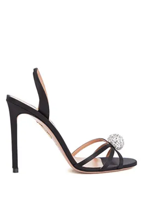 Aquazzura Crystal Bubble Siyah Kadın Sandalet