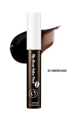 Korendy BERRISOM - Oops My Brow Tattoo Pack #03 Americano - Hidrolize Keratinli Şekillendirici Soyulabilir Kaş Tinti 10g