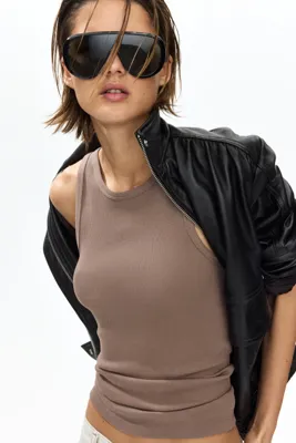 H&M Ribanalı ve İpek Karışımlı Kolsuz Üst