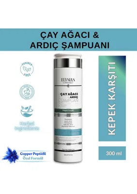 Elysian Essence Çay Ağacı & Ardıç Şampuanı | Copper Peptidli Kepek Karşıtı Saç Bakımı 300 ml