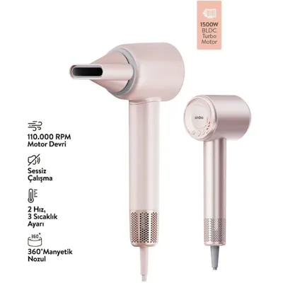 Go İthalat Şampanya Bldc Turbo Motor Saç Kurutma - Şekil Makinesi 1500w 3-kdm.hız 4-kdm.ısıayar Sıca