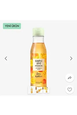 Oriflame Love Nature Simple Joys Organik Mangolu Duş Jeli