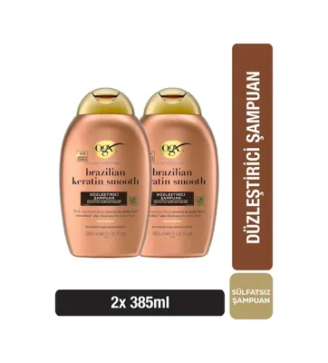 ogx Brazilian Keratin Smooth Düzleştirici Sülfatsız Saç Bakım Kremi 385 ml x2