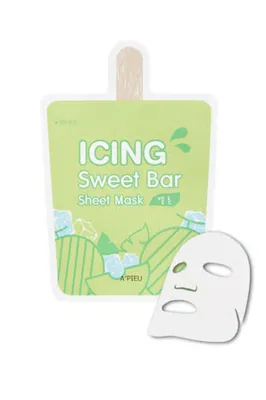 Missha MISSHA Kavun İçerikli Ferahlatıcı, Canlandırıcı Yaprak Maske A'PIEU Icing Sweet Bar Sheet Mask (Melon)