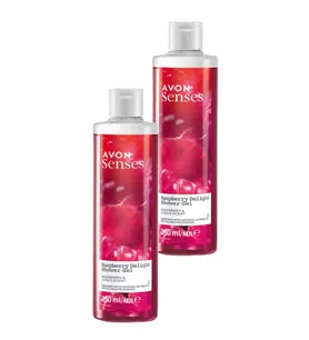 Avon Raspberry Delight Frambuaz ve Frenk Üzümü Kokulu Duş Jeli 250 Ml. İkili Set