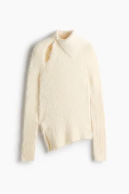 H&M Balıkçı Yakalı ve Kabarık Tüylü Triko Kazak