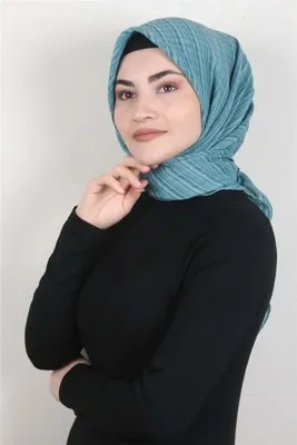 Modakaşmir Mistik Pamuk Eşarp 4101-24 Su Mavisi