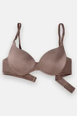 Wonna Kadın Dolgulu Push Up Destekli Mikro Kumaş Balenli Günlük Sütyen - Bronz Kahve - 2529