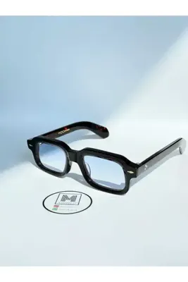 MOONMEE MAMİRA - Unisex Güneş Gözlüğü Siyah Mavi UV400 Korumalı