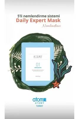 Genel Markalar ATOMY Daily Expert Maske Nemlendirici 10 Adet 3'lü Nem Etki Yatıştırıcı Etki Yosun İplikli Teknoloji