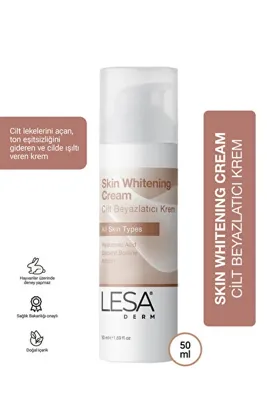 Lesaderm Cilt Beyazlatıcı Krem Cilde Işıltı Veren Leke Görünümü ve Ton Eşitsizliğine Karşı 50ML