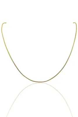 Söğütlü Silver Gümüş Yaldızlı 60 Cm Yılan Modeli Zincir Sgtl10227gold