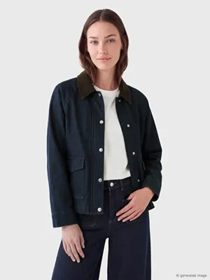 LCW Modest Kadife Yaka Kadın Jean Ceket
