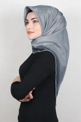 PİRAMİT Elizya Simli Eşarp 3009-14 Gümüş
